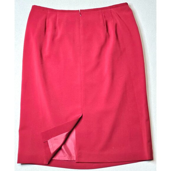 East 5th Womens Red Suit Set With Paisley Scarf & Nanotex Fabric 16T - Picture 16 of 16